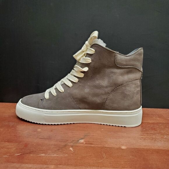 Sam Edelman Size 6 High Top Gray Pence Sneaker Casual Shoes - Picture 7 of 12